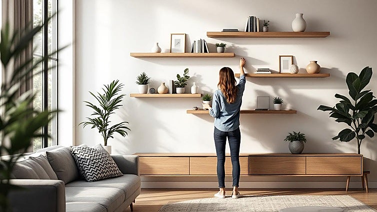 Estas estanterías flotantes  son prácticas, baratas y decorarán tu hogar