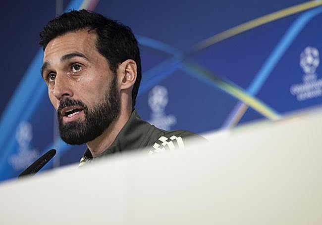 Álvaro Arbeloa, during his appearance before the media