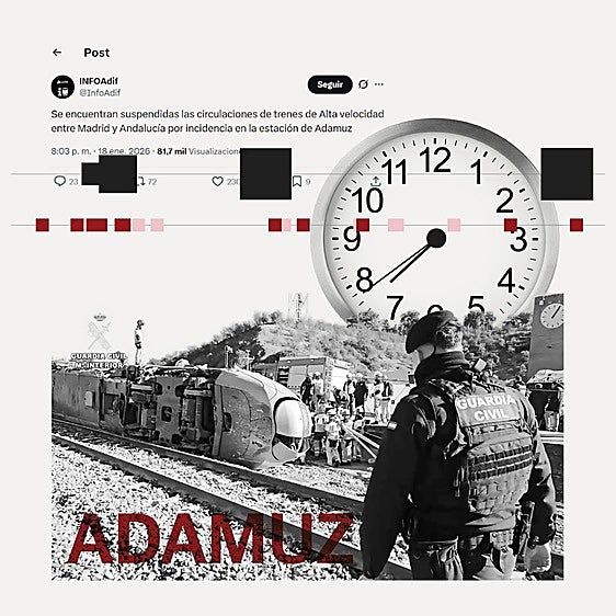 Cronología de Adamuz: así se pasó del goteo de información al detalle de la tragedia