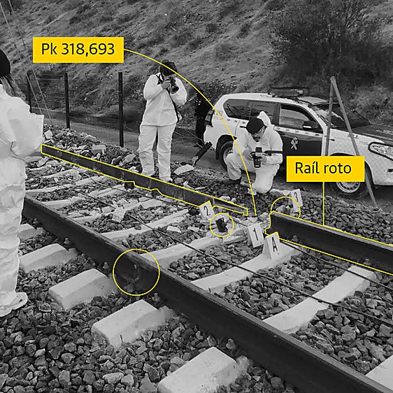 Lo que cuenta la foto del raíl roto en el accidente de Adamuz
