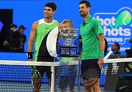 La final entre Carlos Alcaraz y Novak Djokovic, en imágenes