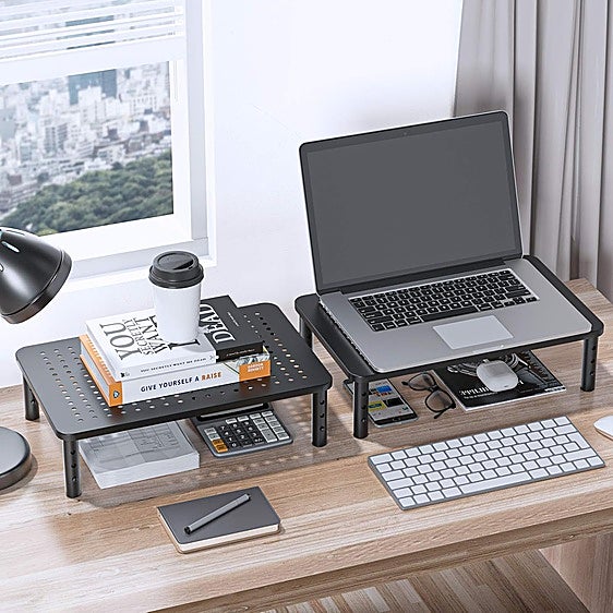 Reduce la tensión cervical con estas bases elevadoras para monitor