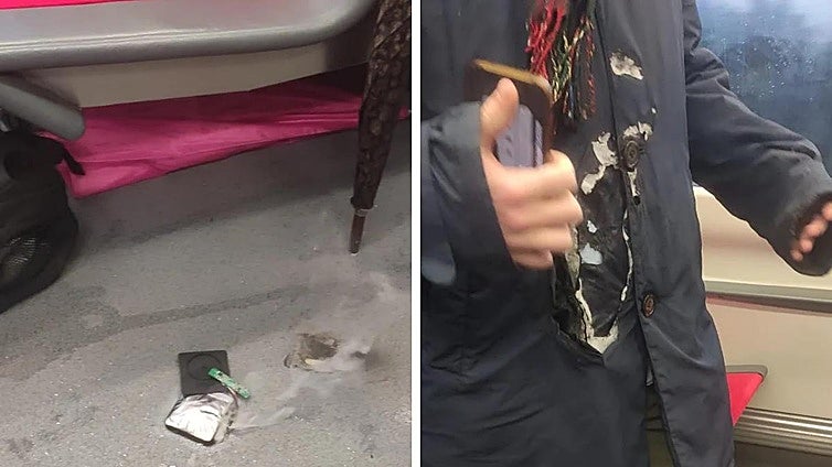 Desalojan un metro en Vizcaya tras la explosión de la batería de un móvil