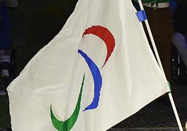 La bandera de los Juegos Pralímpicos.