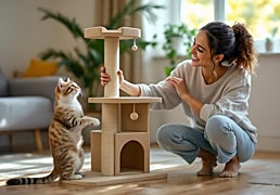 Estos rascadores y torres para gatos protegerán tu sofá y entretendrán a tu gatito