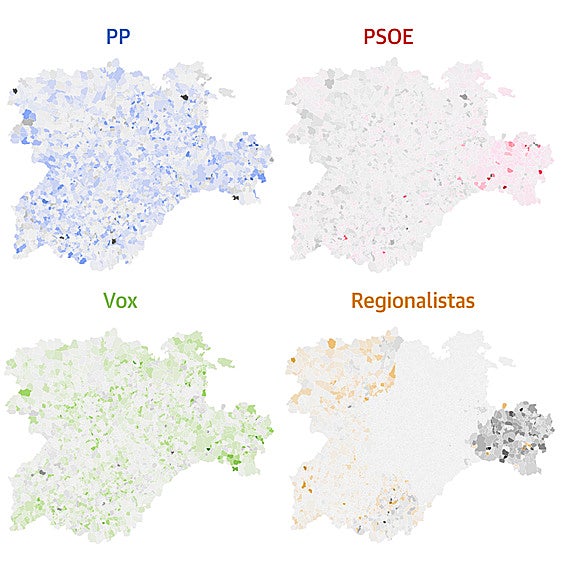 Así ha votado Castilla y León: mapas y claves por edad, origen y renta