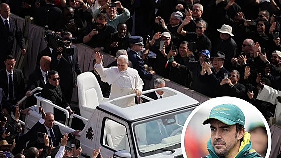 Fernando Alonso al volante en el papamóvil: «Pusieron el grito en el cielo»