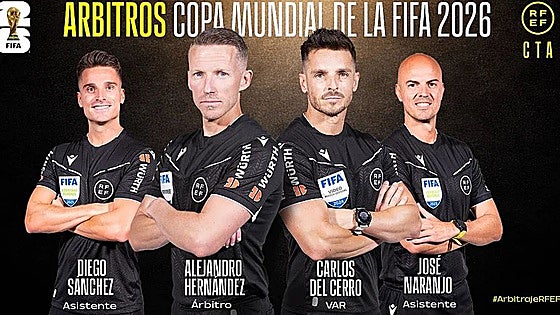 Hernández Hernández y Del Cerro Grande, árbitros españoles para el Mundial