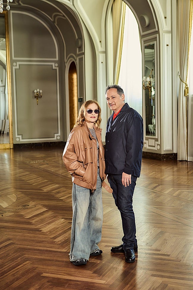 Isabelle Huppert y Thierry Klifa, en Madrid.