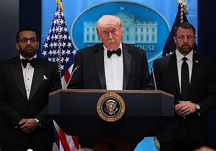 Trump, ante los disparos: «Pensé que era una bandeja cayendo»