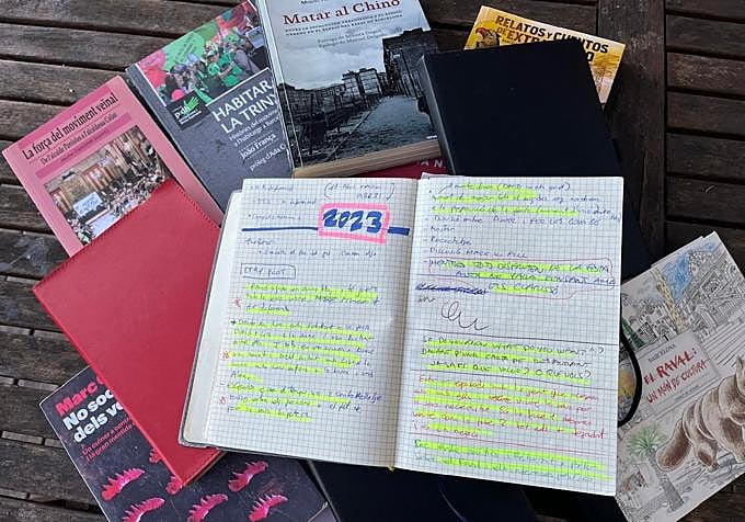 Cuaderno de notas de 'Ravalear'.