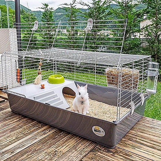 Esta jaula que incluye hasta biberón será el hogar soñado de tu conejo o cobaya