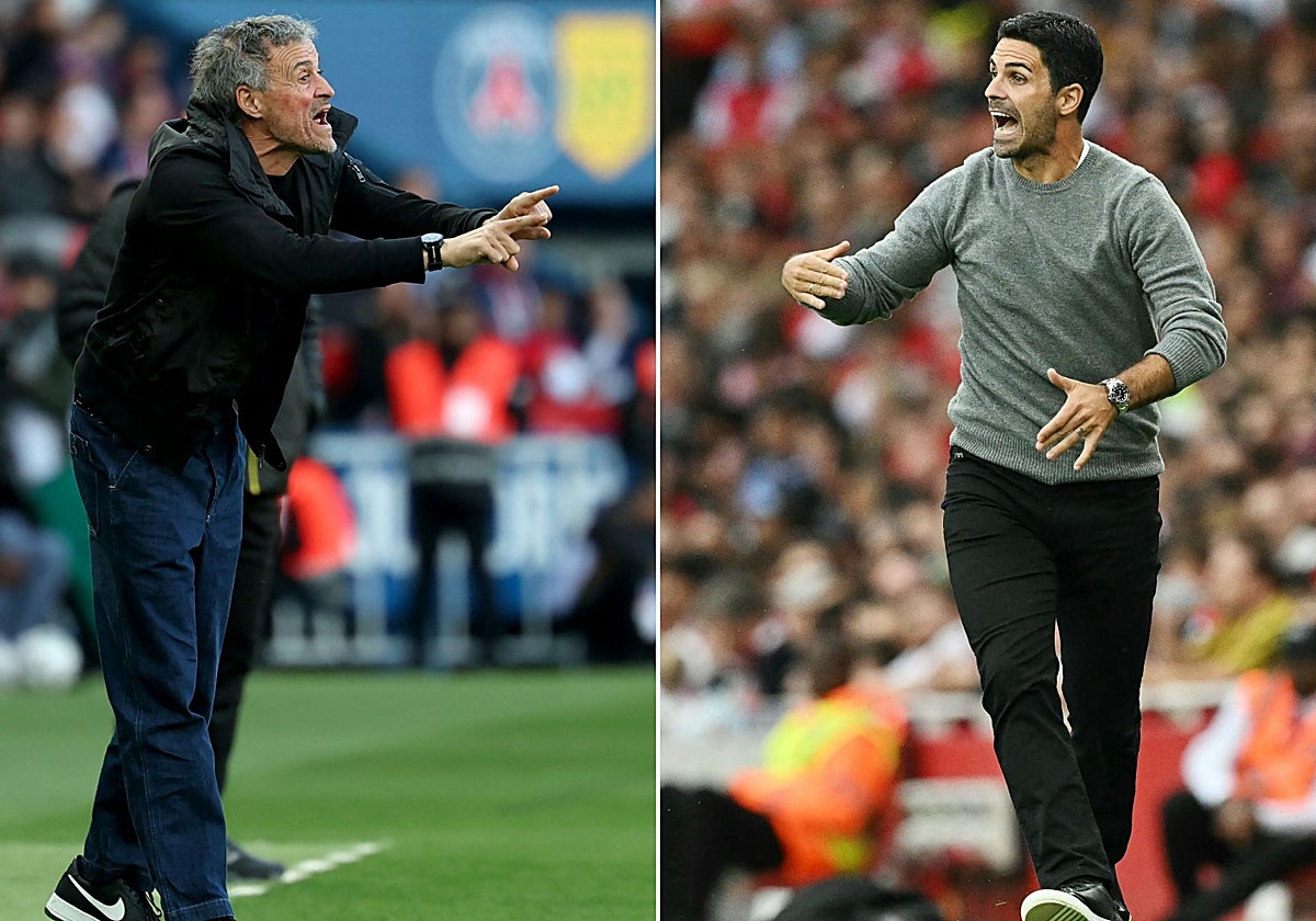 Luis Enrique defiende una corona que Arteta aspira a ceñirse por primera vez