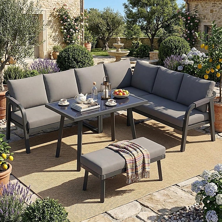 Los mejores conjuntos de muebles para sacar el máximo partido a tu porche, terraza y jardín