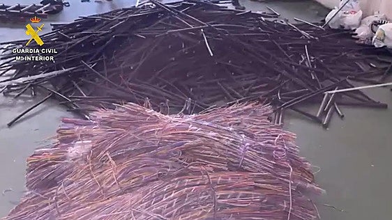 Desarticulada una red criminal que robó 134 kilómetros de cobre valorados en un millón de euros en varias provincias