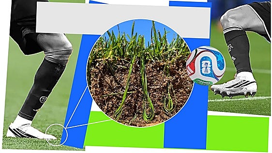 Silicona, un pie robótico y alquimia botánica: Así se diseñó el césped perfecto para el Mundial