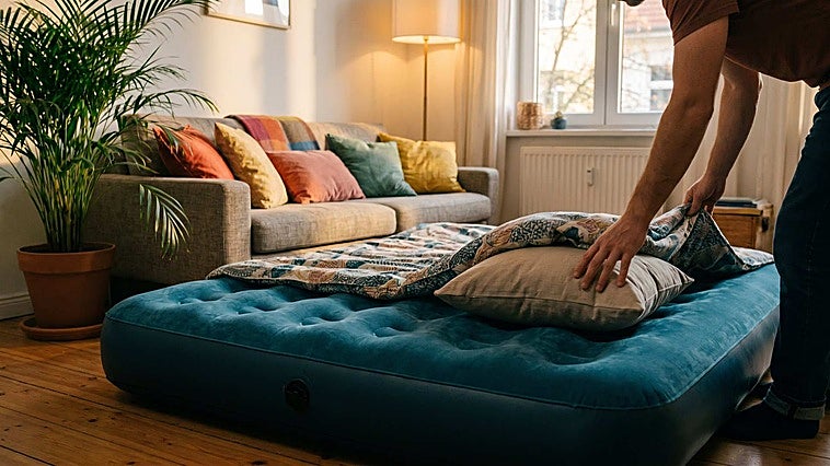 Si necesitas una cama extra y tienes poco espacio, no te pierdas estos colchones hinchables