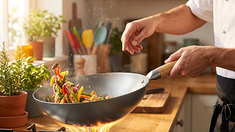 Los mejores woks de acero al carbono para cocinar tus platos asiáticos favoritos en casa