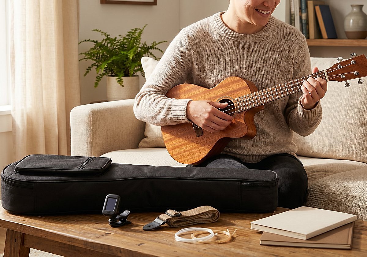 No te pierdas este completo set de ukelele con todos sus complementos