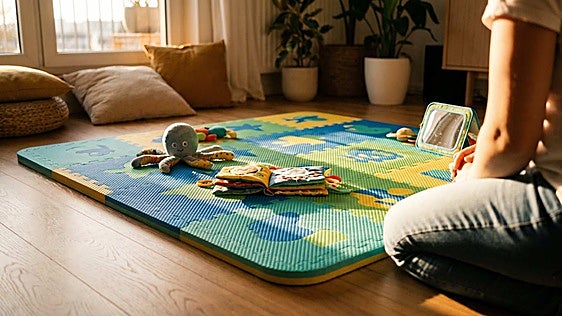 Estas alfombras interactivas para bebés convierten el suelo en un lugar de juego seguro y divertido