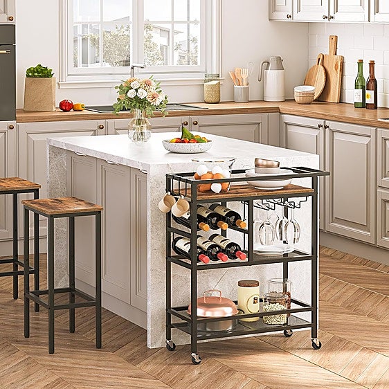 Los mejores carritos de cocina con ruedas muy prácticos y que apenas ocupan espacio
