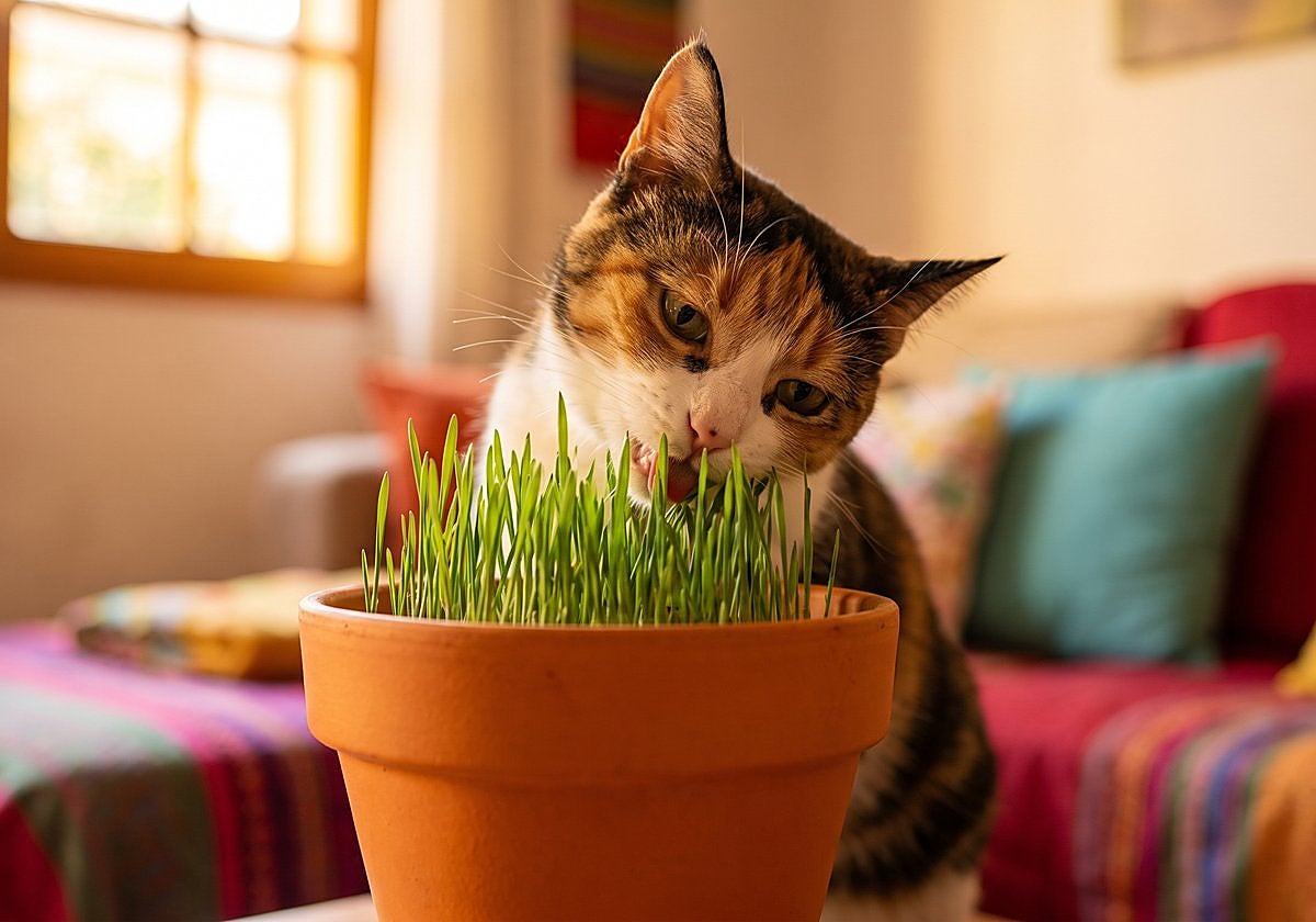Las mejores hierbas gateras y plantas para saciar las necesidades digestivas de tu gato