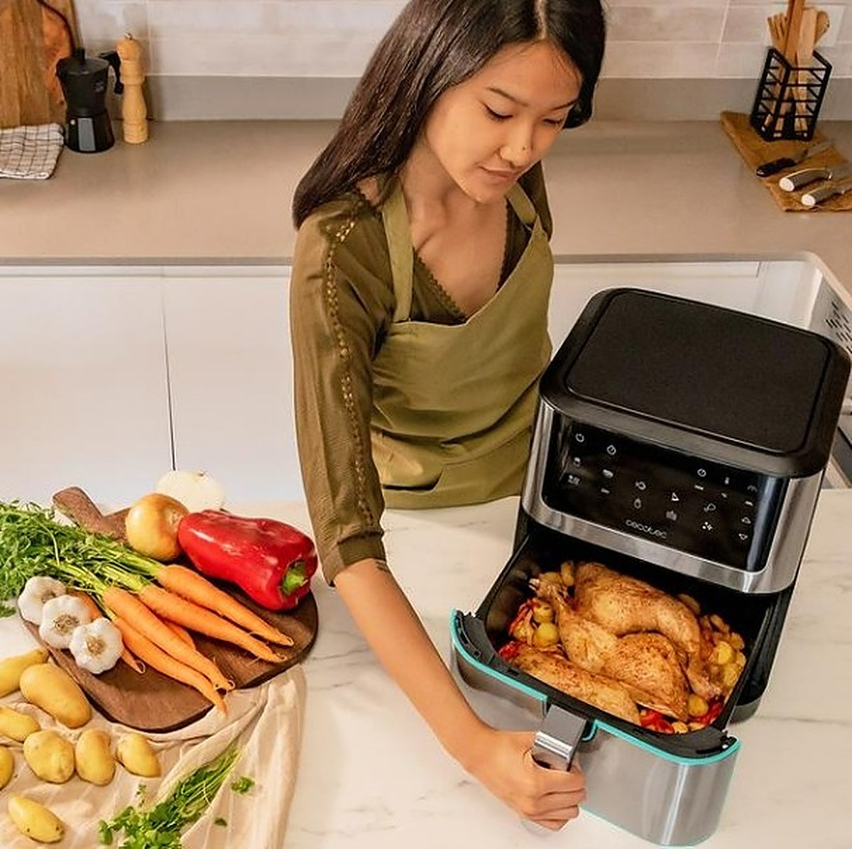 Cocina de todo y sin esfuerzo con la freidora de aire Cecofry Supreme 8000 de Cecotec