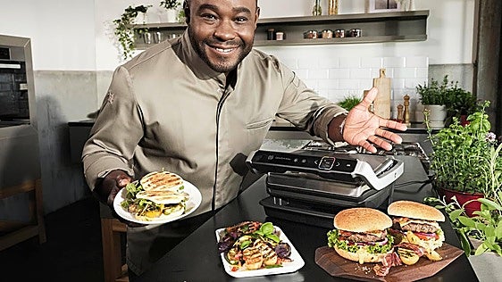 Logra el punto de cocinado ideal con la parrilla Tefal Grill Optigrill Elite con sensor de cocción
