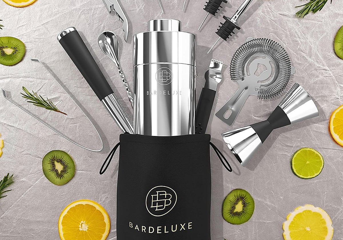Este set de coctelería de BarDeluxe de 12 piezas es perfecto para los amantes de los cócteles