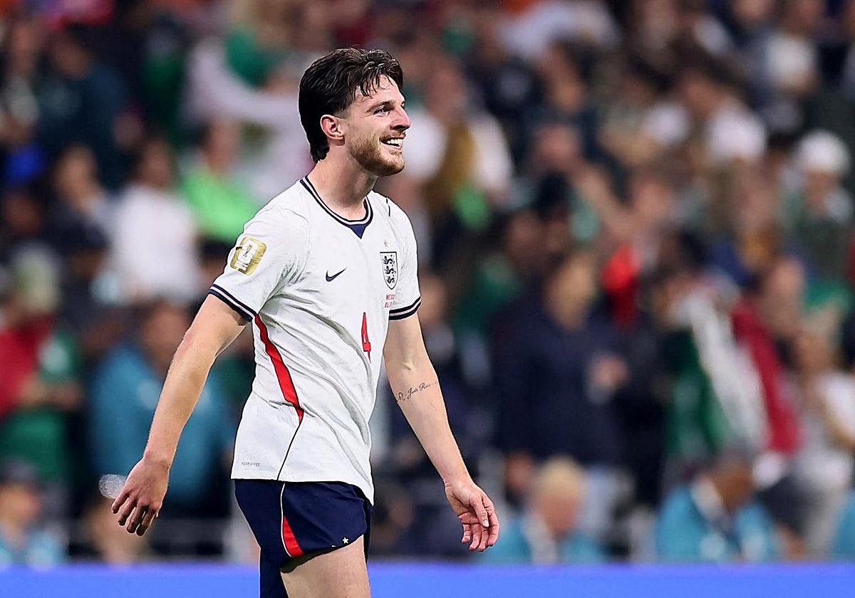Declan Rice, duda para jugar ante Noruega.