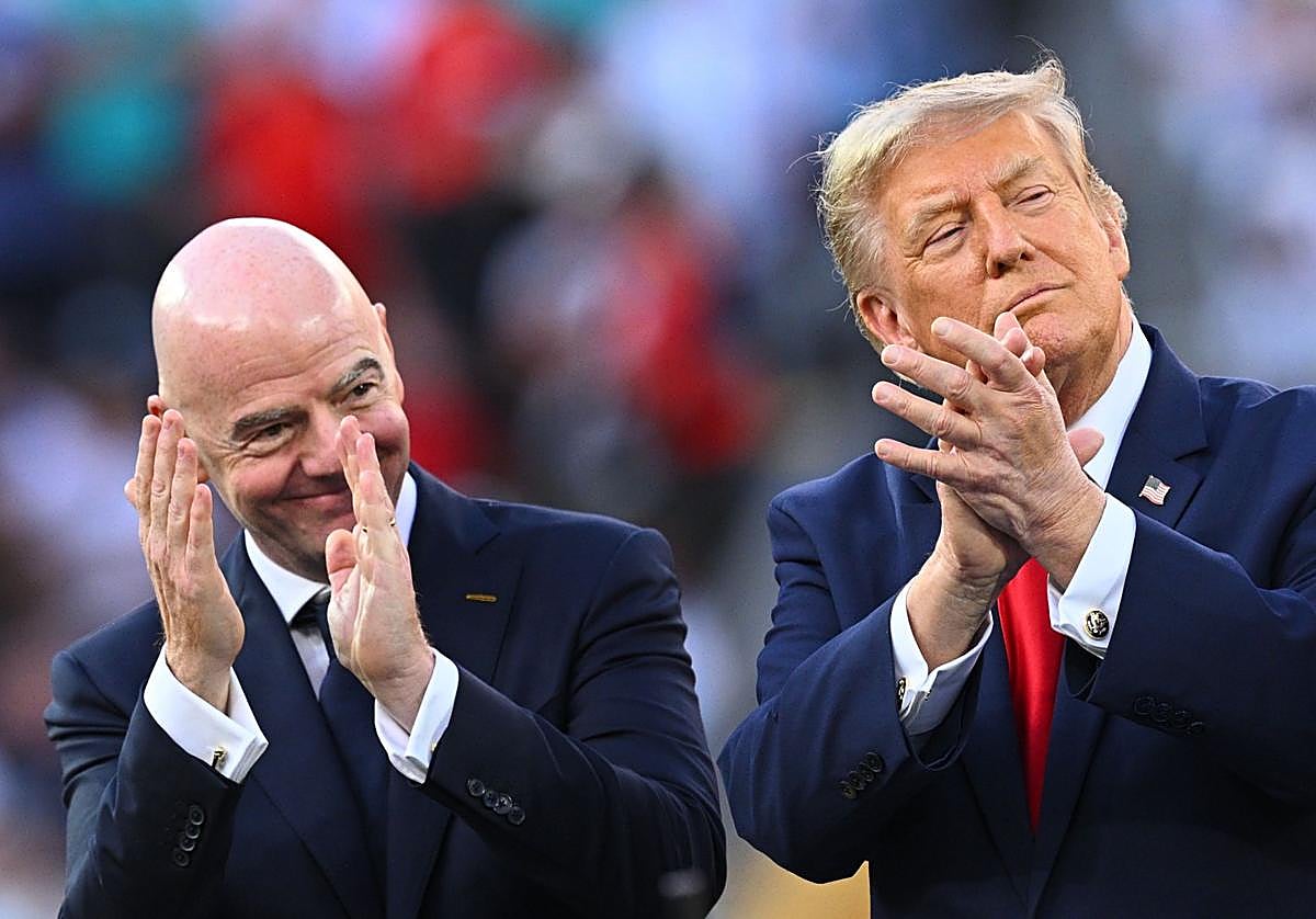 Gianni Infantino y Donald Trump, durante la ceremonia posterior a la final del Mundial de 2026