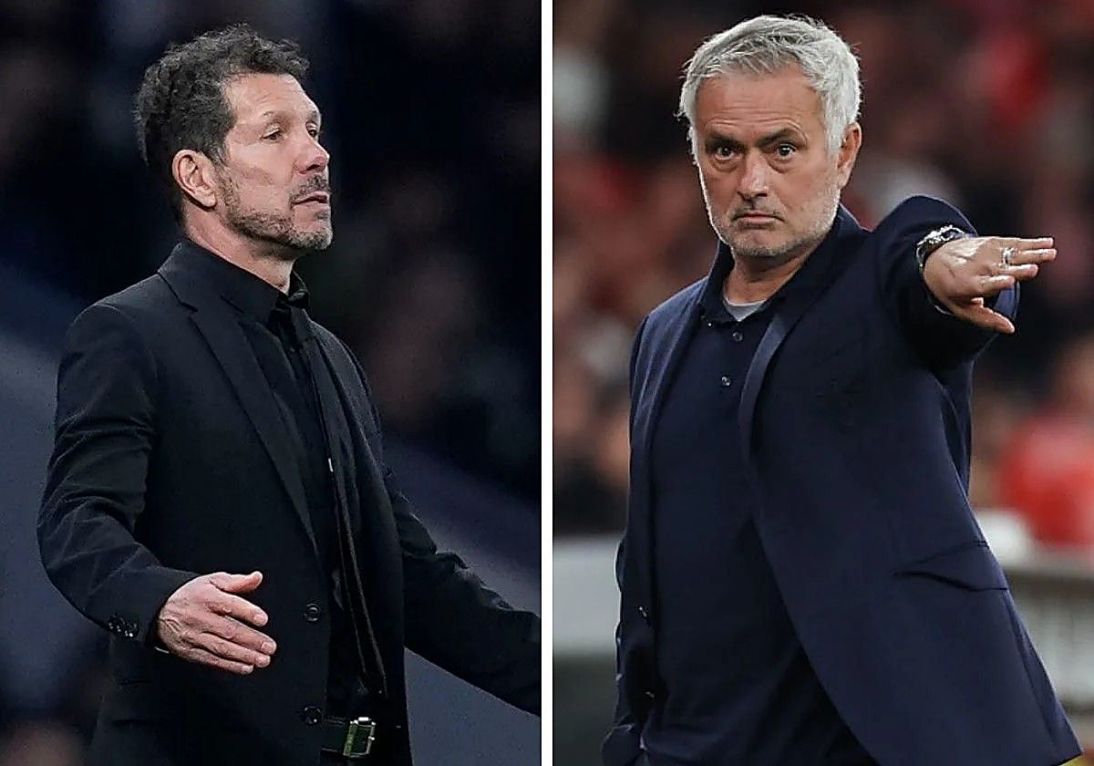 Diego Pablo Simeone y José Mourinho