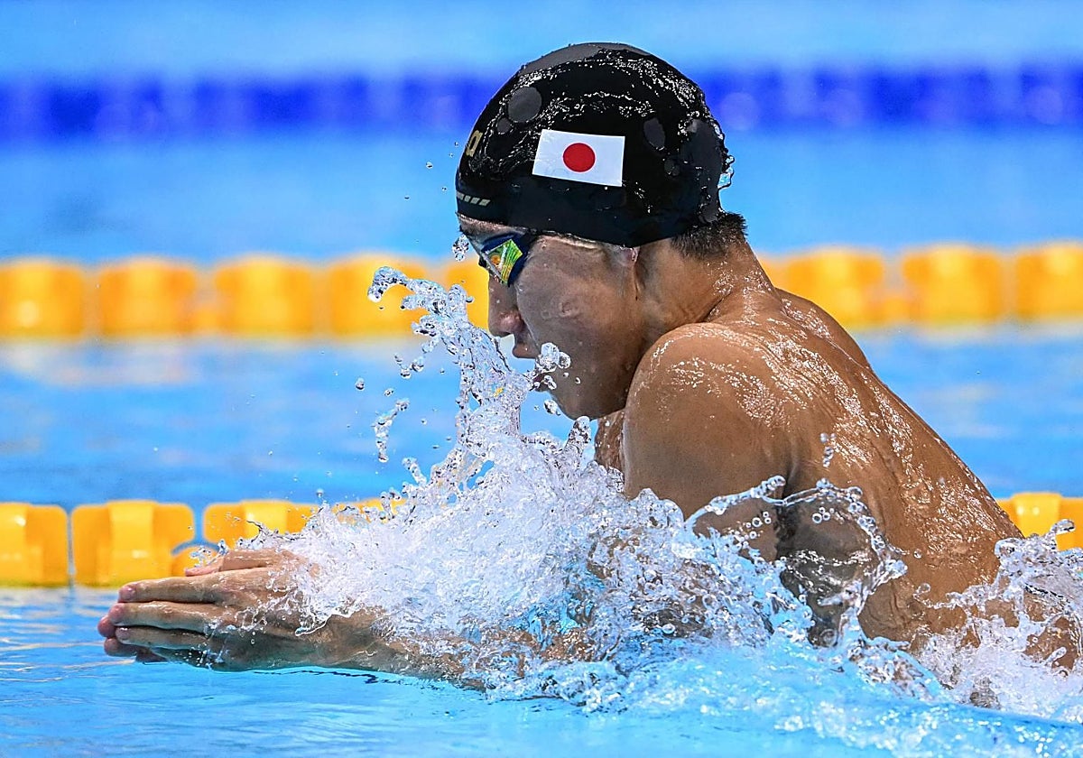 ShinOhashi, durante la prueba.