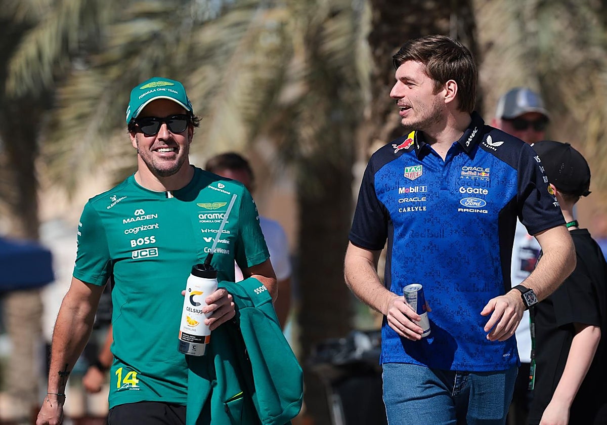 Fernando Alonso y Max verstappen.