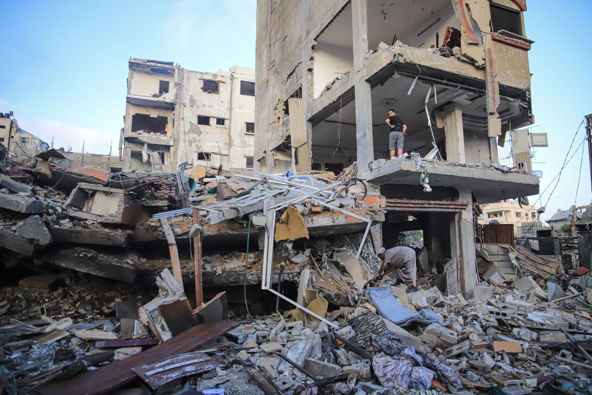 Edificios destrozados en Gaza.