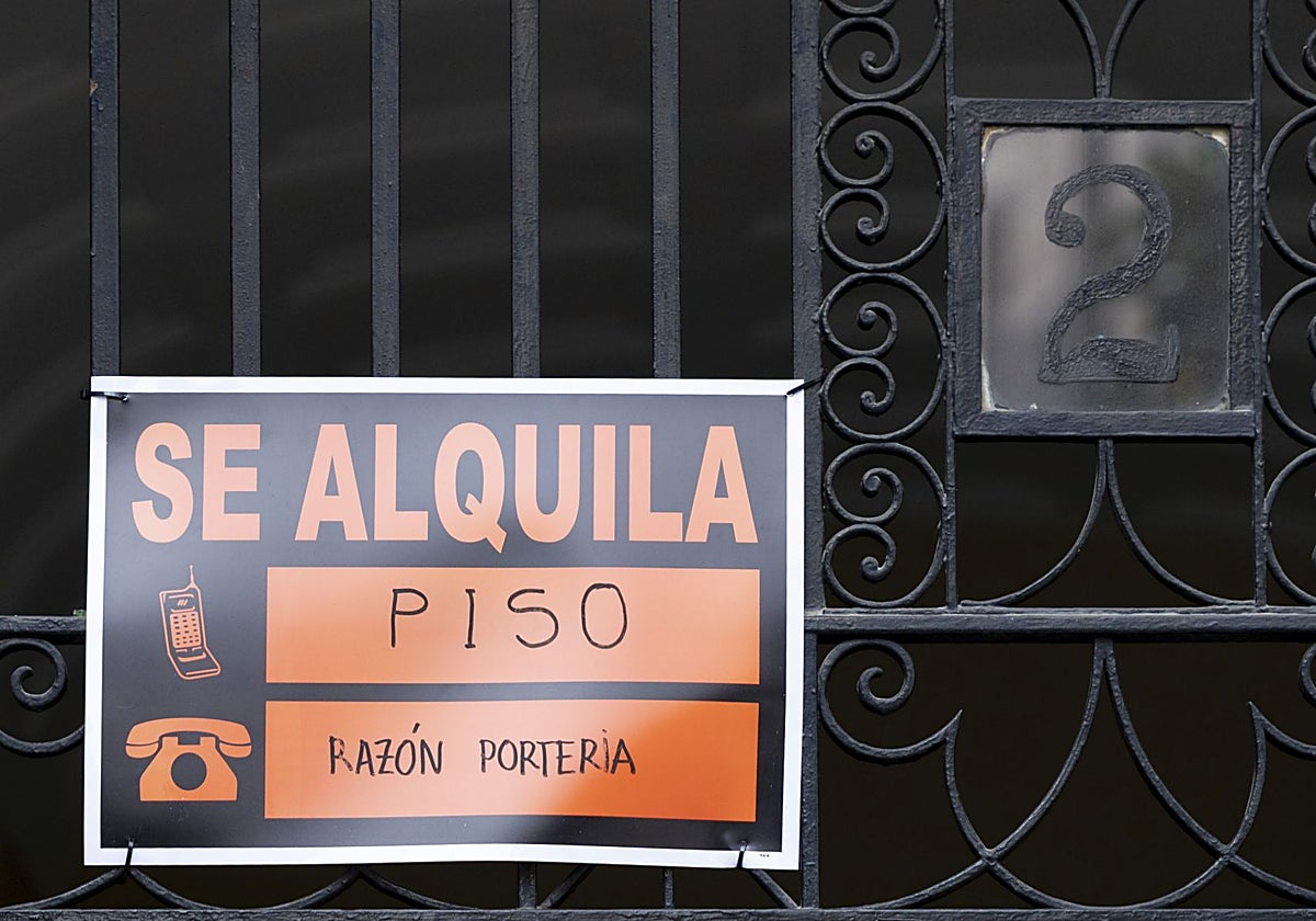 Anuncio de un piso en alquiler