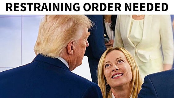 Trump vuelve a burlarse de Meloni al pedir una «orden de alejamiento»