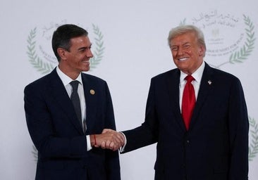 S&aacute;nchez y Trump, en el encuentro de octubre del a&ntilde;o pasado. (Reuters)