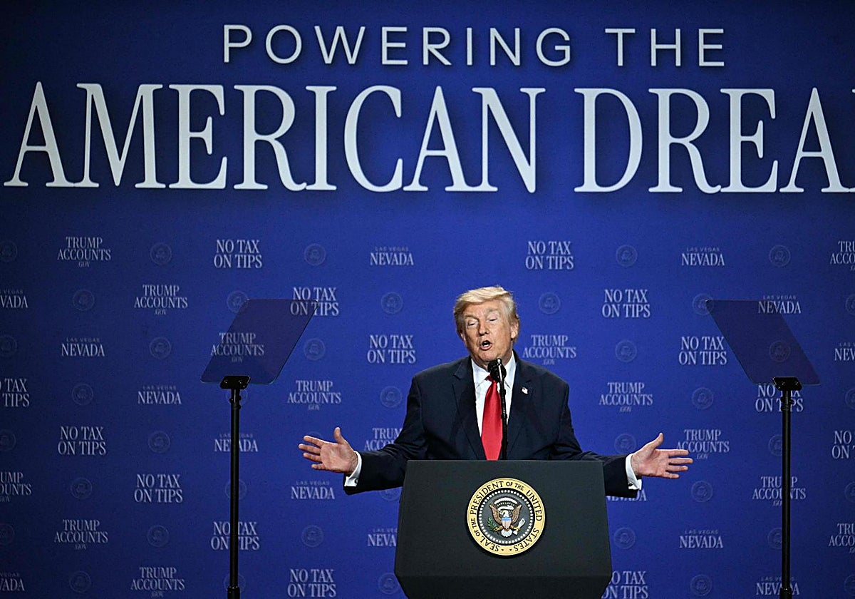 Donald Trump durante un evento en Las Vegas, Nevada.