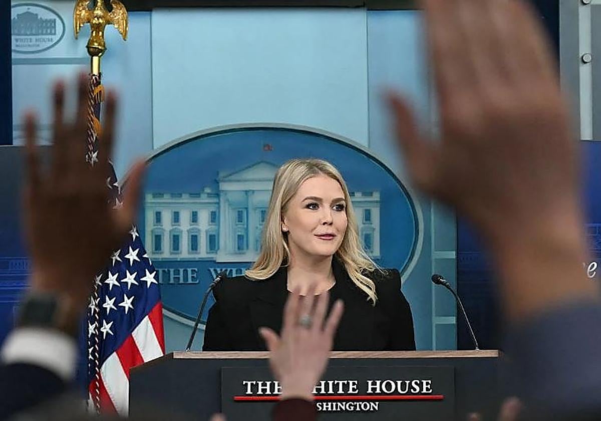 La hasta ahora portavoz de la Casa Blanca, Karoline Leavitt. (AFP)