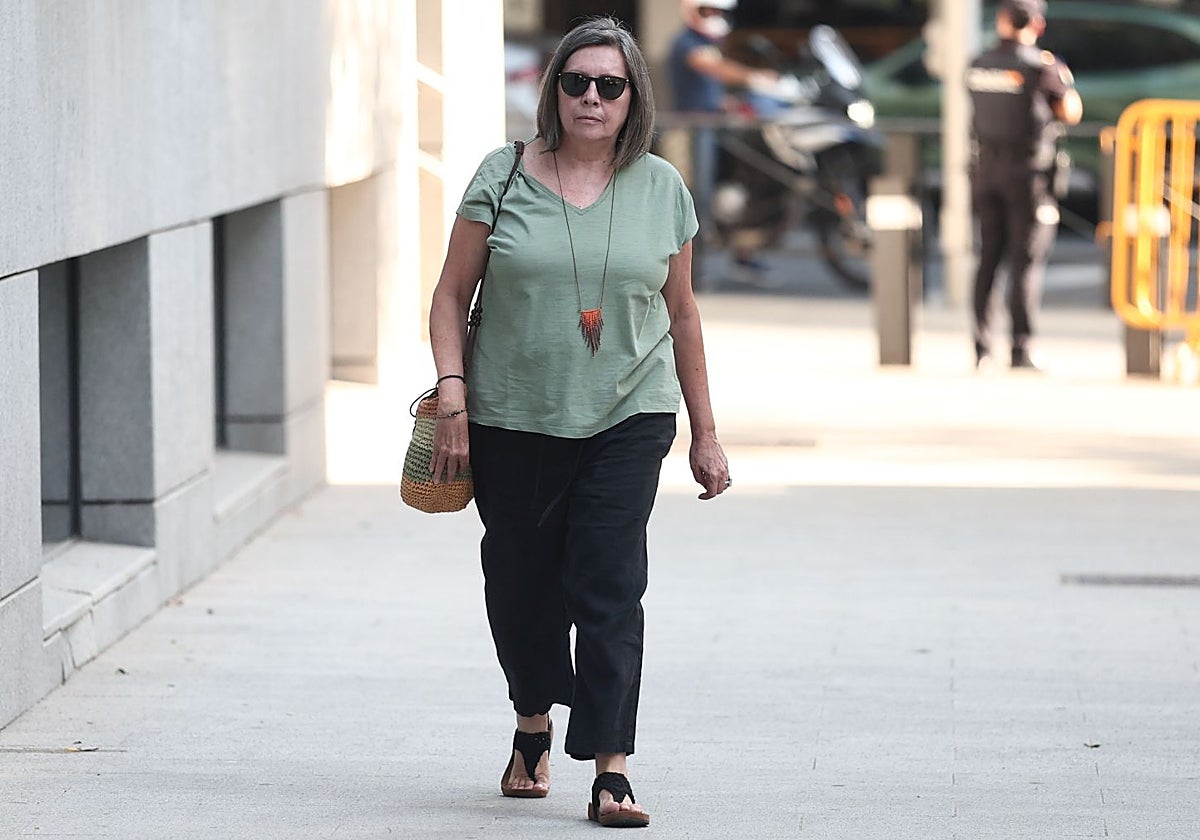 Celia Rodríguez a su llegada este martes a la Audiencia Nacional