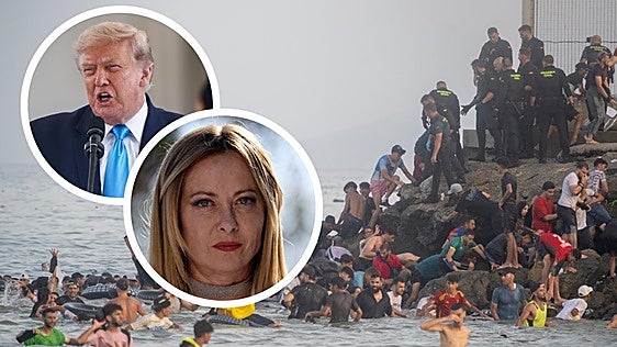 Trump y Meloni cargan contra España por la crisis de Ceuta