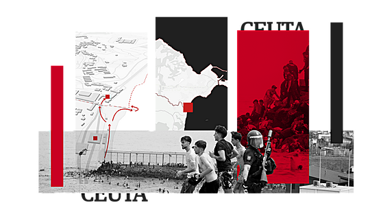 El conflicto fronterizo de Ceuta en mapas y gráficos
