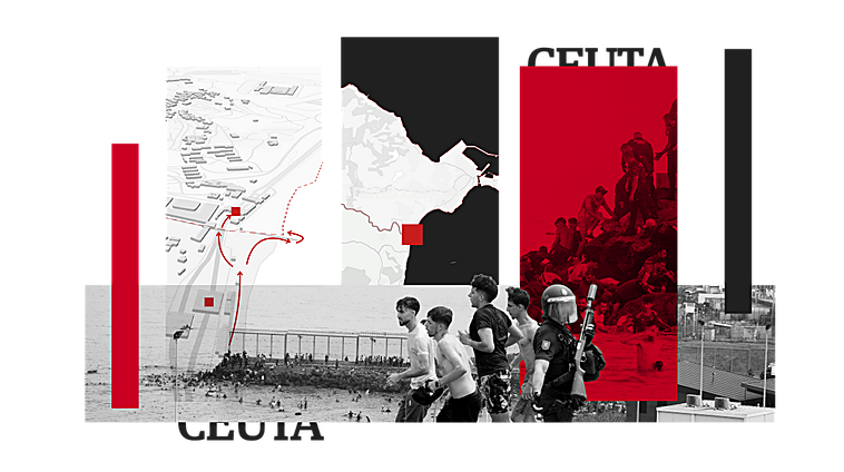 El conflicto fronterizo de Ceuta en mapas y gráficos