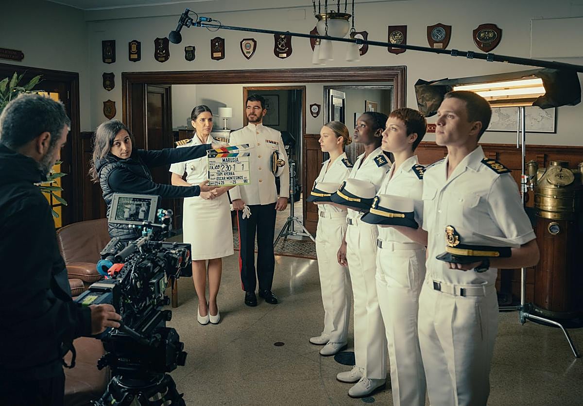 'Marusía' convierte la Escuela Naval de Marín en escenario de un thriller sobre muerte, amor y ecos de Leonor
