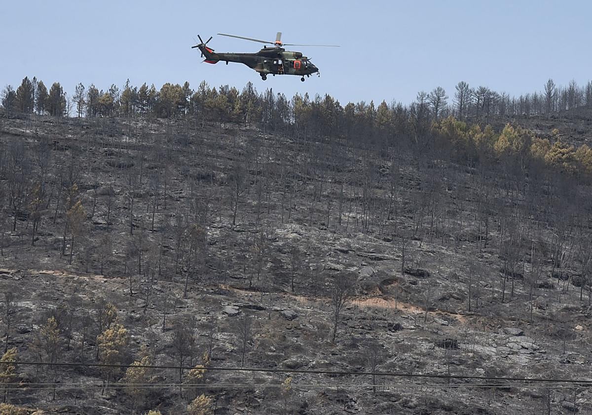 Los dos próximos días se perfilan «claves» para avanzar en la extinción del incendio de Huesca