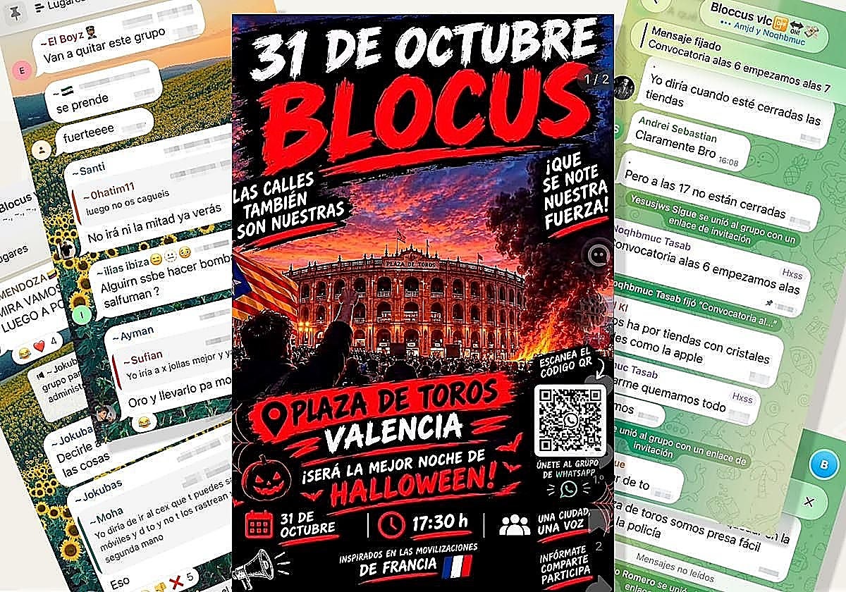 Arrestan a un menor con antecedentes por crear un grupo con 400 seguidores para «quemar Valencia» este sábado