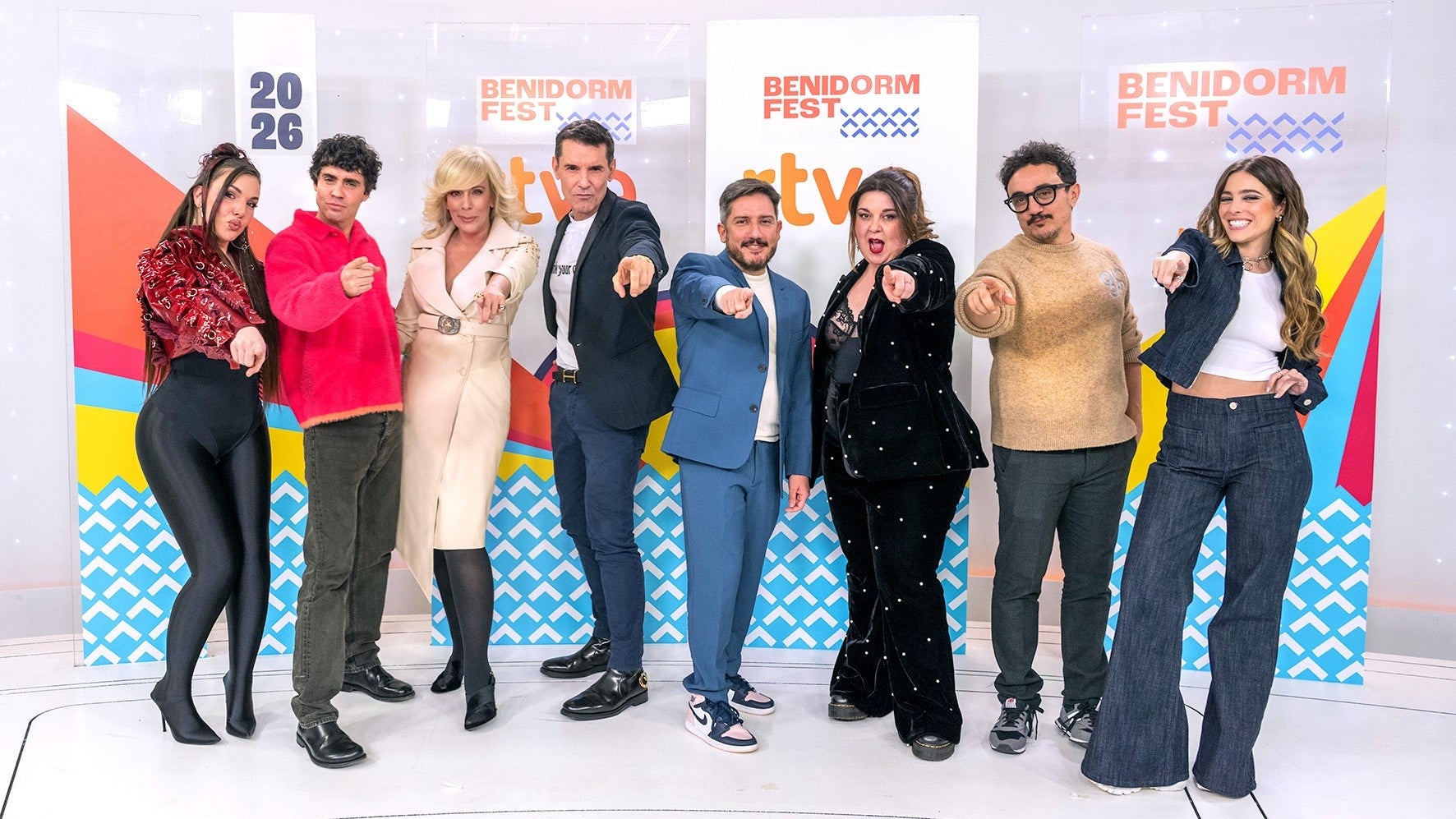 Presentadores y directivos del Benidorm Fest. RTVE