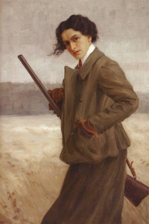 Nasta Rojc, 'Autorretrato con traje de caza', 1912. Óleo sobre lienzo, 118.5 x 88.2 cm, National Museum of Modern Art, Zagreb