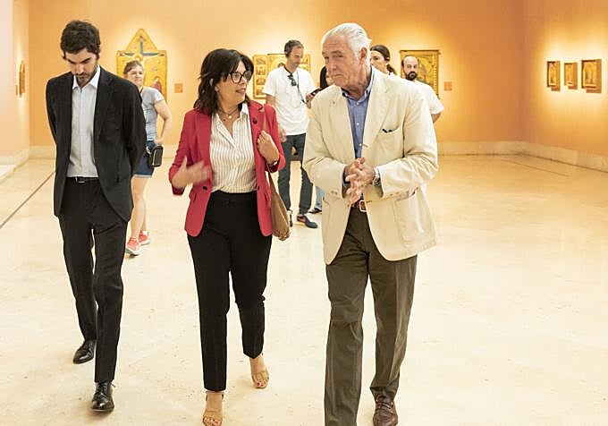 Los directivos en el Thyssen-Bornemisza.